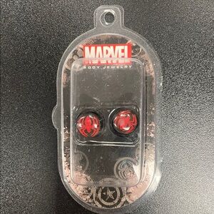Marvel Red and Black Spider Logo Earbuds